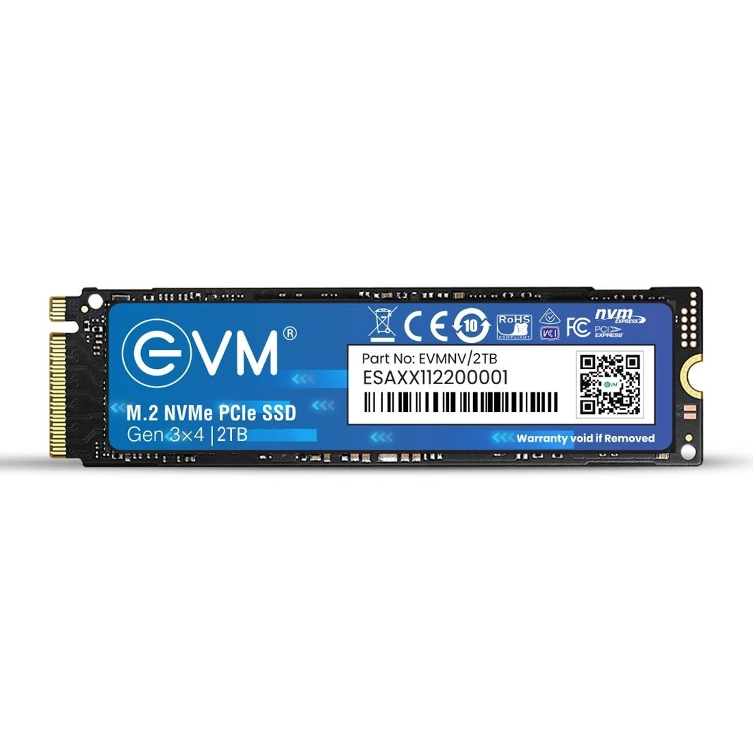 EVM 2TB NVMe Gen 3x4 Internal SSD (2280) – Upto 3800MB/s Read & 3000MB/s Write | PCIe 3.0 M.2 Solid State Drive (Pre-Owned)