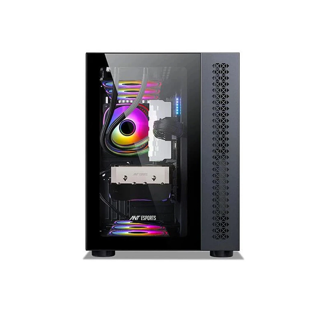 Ant Esports Crystal Mirror ARGB (Black) Cabinet